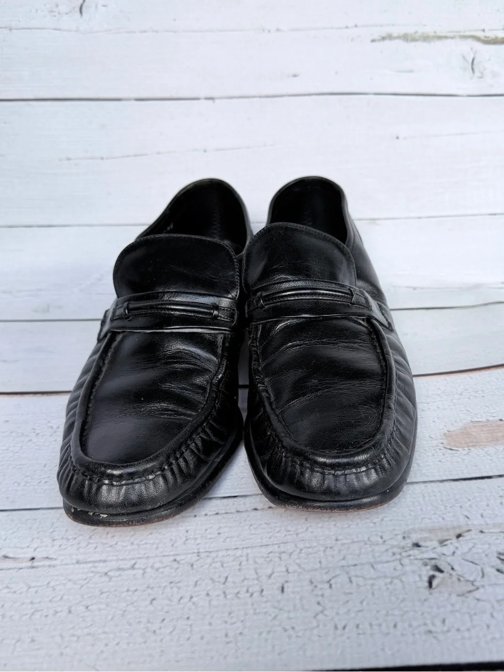Florsheim Men’s Penny Loafers Black Leather Slip On Dress Shoes Size 8.5